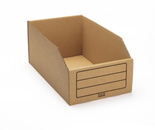 bac compartimentable en carton, profondeur 351 mm, marron