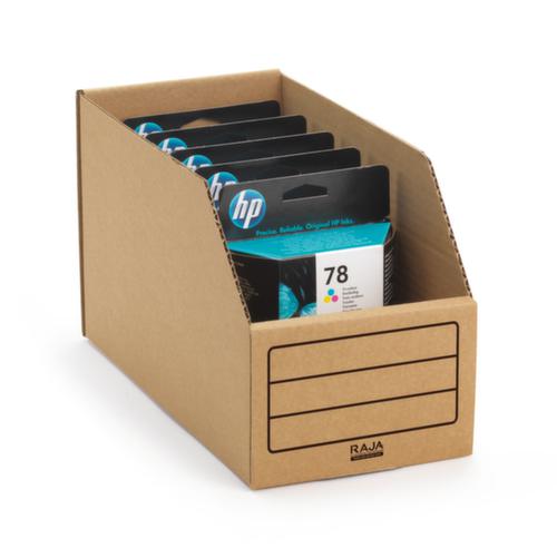 bac compartimentable en carton, profondeur 305 mm, marron