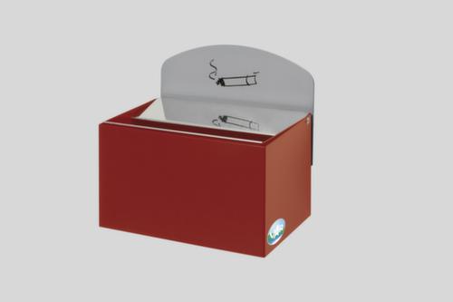 Cendrier mural ou combiné avec panneau arrière, rouge