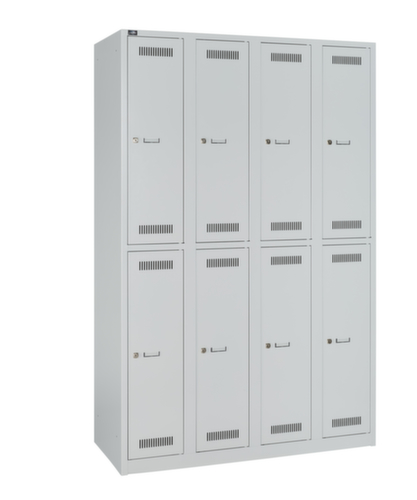 Bisley Armoire vestiaire à deux niveaux Light, largeur de compartiment 300 mm
