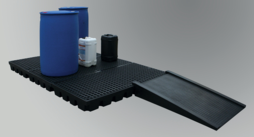 Lacont Bac de rétention PE avec plaque perforée