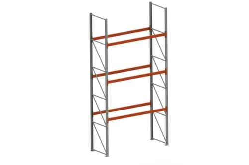 META Rayonnage à palettes MULTIPAL pour 12 palettes, largeur 2870 mm, 4 niveaux de stockage