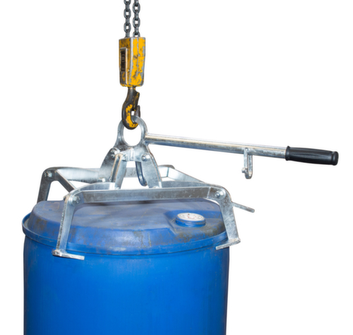 Bauer Pince à fûts pour fûts de 120/220 litres pour fûts en plastique, charge vertical