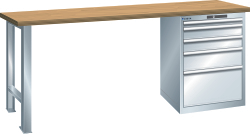 LISTA Établi, 5 tiroirs