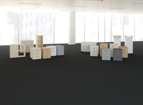 Gera Armoire à rideaux transversaux Pro, 2 hauteurs des classeurs