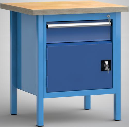 KLW Lutz Établi avec panneau multiplis, 1 tiroir, 1 armoire