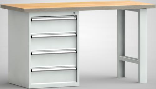 KLW Lutz Établi avec panneau multiplis, 4 tiroirs