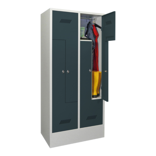 PAVOY Armoire vestiaire Z Basis avec 4 compartiments, largeur de compartiment 400 mm
