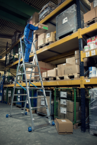 Krause Escabeau grande hauteur télescopique roulant STABILO® Professional