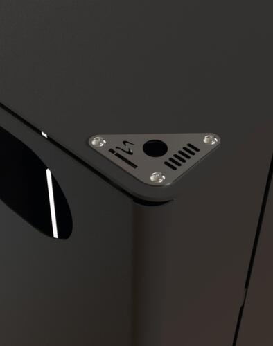 Cendrier poubelle avec toit de protection, RAL5013 bleu cobalt