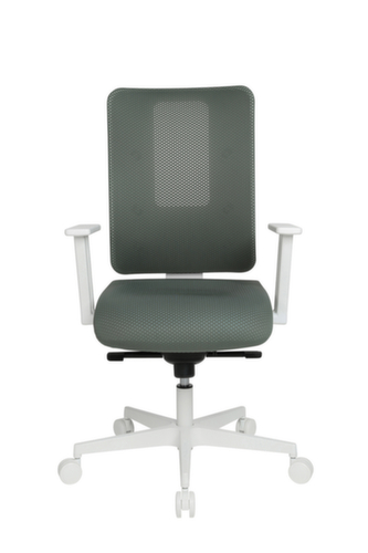 Topstar Siège de bureau pivotant Sitness Life 50 avec support de dossier ouvert, dossier maille avec support ajouré, gris vert