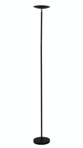 MAUL Lampadaire à éclairage indirect à DEL élégant MAULsphere en noir mat, lumière blanc chaud, noir mat