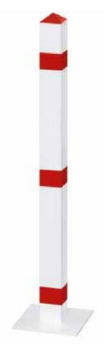 Poteau à tête pointue, hauteur 900 mm, à cheviller