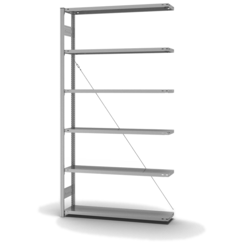 hofe système de rayonnages sans vis de conception standard, hauteur x largeur x profondeur 2500 x 1310 x 335 mm, 6 tablettes