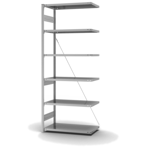 hofe Système de rayonnages sans vis dans une construction mi-lourde, hauteur x largeur x profondeur 2500 x 1010 x 535 mm, 6 tablettes