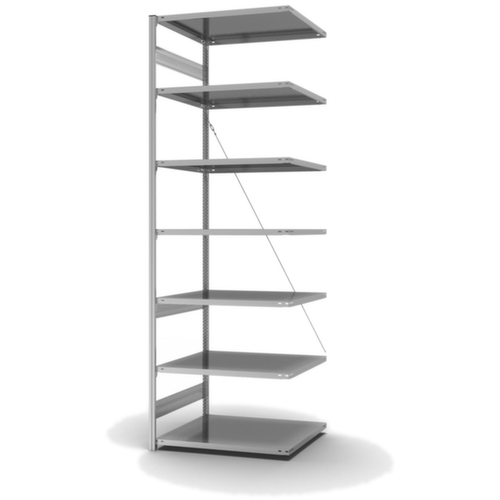 hofe Système de rayonnages sans vis dans une construction mi-lourde, hauteur x largeur x profondeur 3000 x 1010 x 835 mm, 7 tablettes