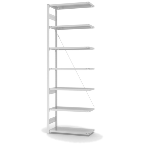 hofe Système de rayonnages sans vis dans une construction mi-lourde, hauteur x largeur x profondeur 3000 x 1010 x 435 mm, 7 tablettes