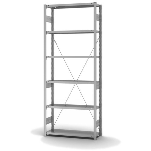 hofe système d'étagères sans vis, hauteur x largeur x profondeur 2500 x 1060 x 335 mm, 6 tablettes