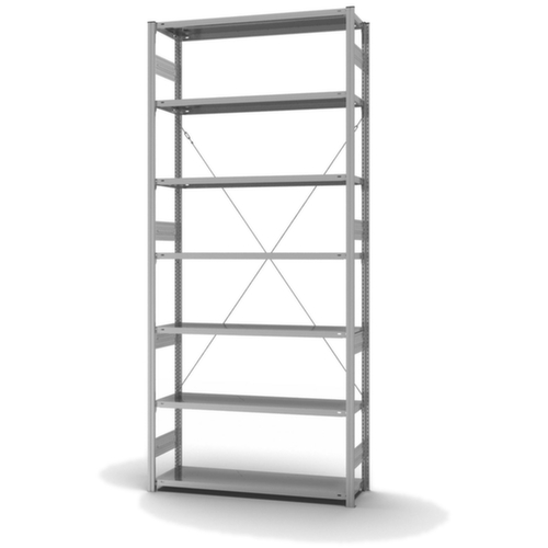 hofe système d'étagères sans vis, hauteur x largeur x profondeur 3000 x 1360 x 435 mm, 7 tablettes