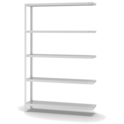 hofe Rayonnage à boulonner élément suivant, 5 tablettes, RAL7035 gris clair