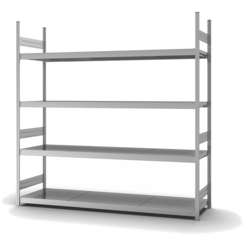 hofe Rayonnage grande largeur avec tablettes en acier