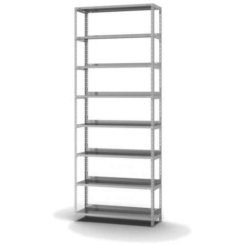 hofe Rayonnage à boulonner pour classeurs, 8 tablettes, avec revêtement en zinc anti-corrosion