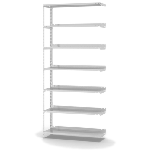 hofe Rayonnage à boulonner pour classeurs élément suivant, 7 tablettes, RAL7035 gris clair
