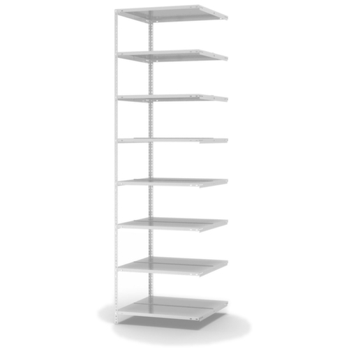 hofe Porte-fichiers à visser Champ de saisie à utiliser des deux côtés, 8 tablettes, RAL7035 gris clair