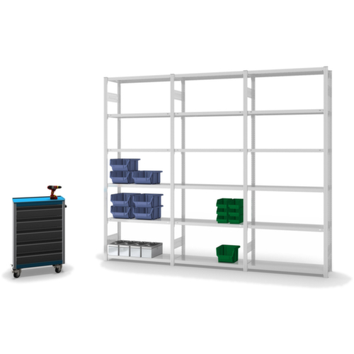 hofe Rayonnage à traverses type standard, hauteur x largeur x profondeur 2500 x 1060 x 335 mm, 6 tablettes