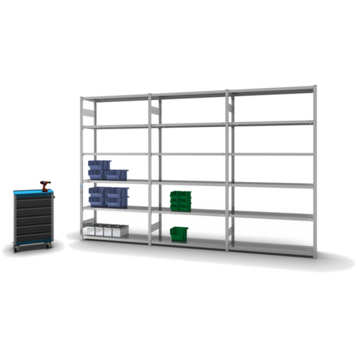 hofe Rayonnage à traverses type standard, hauteur x largeur x profondeur 2500 x 1310 x 435 mm, 6 tablettes