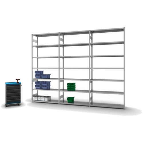 hofe Rayonnage à traverses type standard, hauteur x largeur x profondeur 3000 x 1310 x 435 mm, 7 tablettes