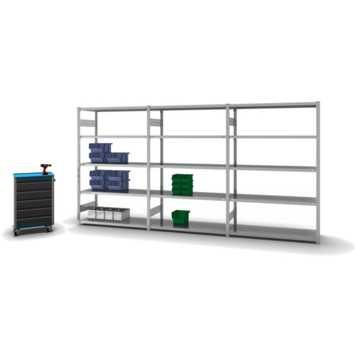 hofe Rayonnage à traverses type standard, hauteur x largeur x profondeur 2000 x 1360 x 535 mm, 5 tablettes