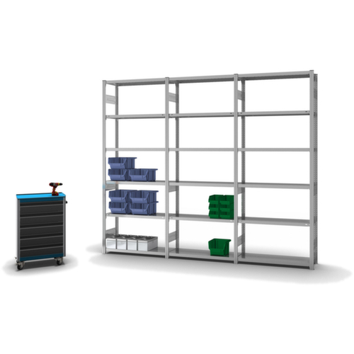 hofe Rayonnages en treillis dans la construction lourde, hauteur x largeur x profondeur 2500 x 1010 x 335 mm, 6 tablettes