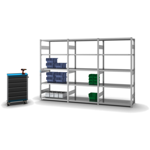 hofe Rayonnages en treillis dans la construction lourde, hauteur x largeur x profondeur 2000 x 1010 x 535 mm, 5 tablettes