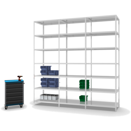 hofe Etagère à visser, 7 tablettes, RAL7035 gris clair