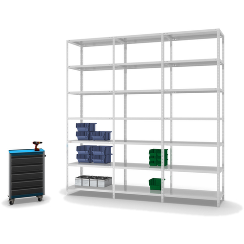 hofe Etagère à visser, 7 tablettes, RAL7035 gris clair