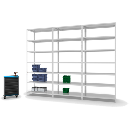 hofe Etagère à visser, 7 tablettes, RAL7035 gris clair