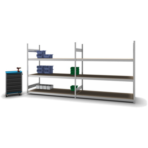 hofe Rayonnage grande largeur avec tablettes en bois