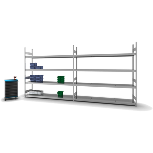 hofe Rayonnage grande largeur avec tablettes en acier