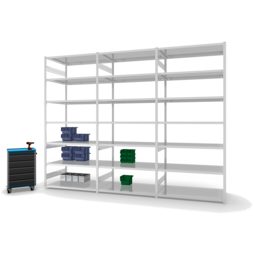 hofe Rayonnage à traverses type standard, hauteur x largeur x profondeur 3000 x 1310 x 835 mm, 7 tablettes