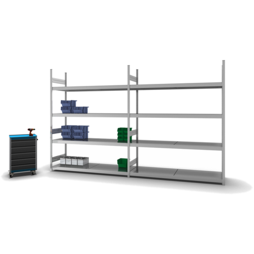 hofe Rayonnage grande largeur avec tablettes en acier