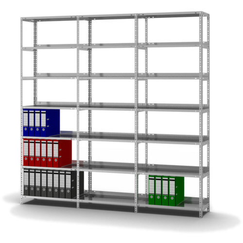 hofe Porte-fichiers à visser Champ de saisie à utiliser des deux côtés, 6 tablettes, avec revêtement en zinc anti-corrosion