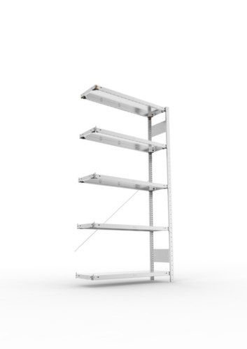 META Panneau d'extension pour le rayonnage sans CLIP vis, hauteur x largeur x profondeur 2000 x 1006 x 336 mm, 5 tablettes