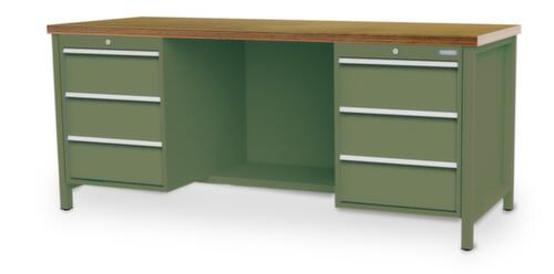 Bedrunka + Hirth Établi, 6 tiroirs, 1/2 tablette