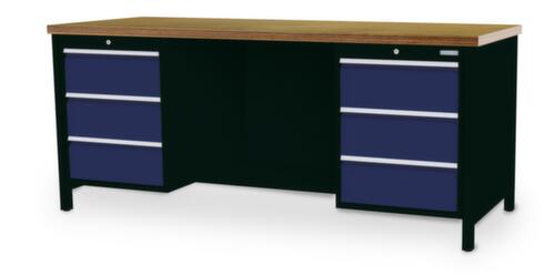 Bedrunka + Hirth Établi, 6 tiroirs, 1/2 tablette