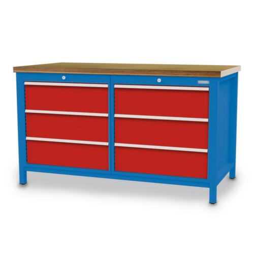 Bedrunka + Hirth Établi, 6 tiroirs