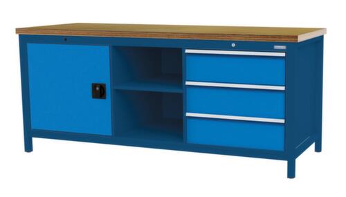 Bedrunka + Hirth Établi, 3 tiroirs, 1 armoire, 2 tablettes