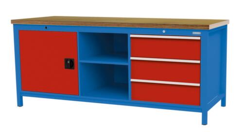 Bedrunka + Hirth Établi, 3 tiroirs, 1 armoire, 2 tablettes