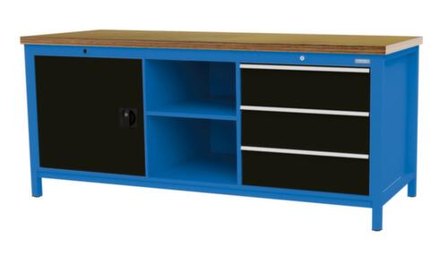 Bedrunka + Hirth Établi, 3 tiroirs, 1 armoire, 2 tablettes