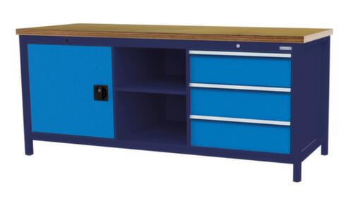 Bedrunka + Hirth Établi, 3 tiroirs, 1 armoire, 2 tablettes
